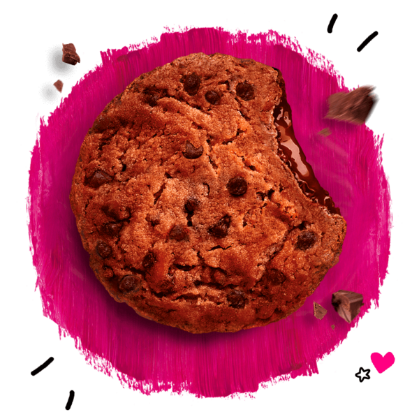 Nos super cookies cœur fondant