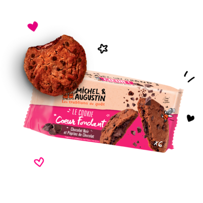 Nos super cookies cœur fondant