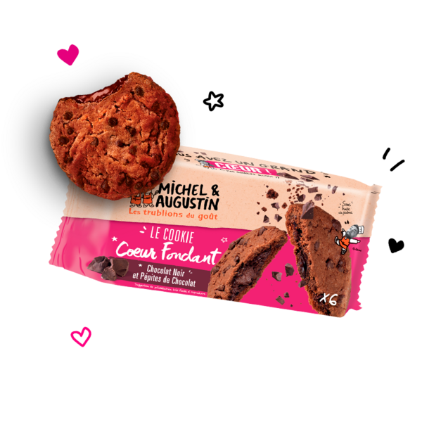 Nos super cookies cœur fondant