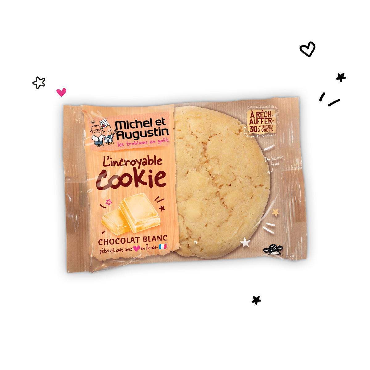 Nos Vrais Cookies Aux Gros Morceaux De Chocolat Blanc Michel Et Augustin