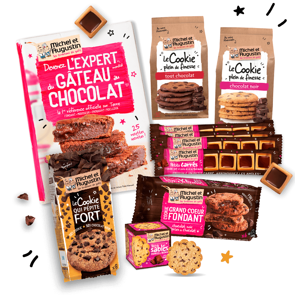 Assortiment De Nos Incontournables Biscuits Au Chocolat Noir Michel Et Augustin